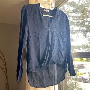 Anthropologie Cloth + Stone Black Long Sleeve Blouse